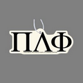 Paper Air Freshener W/ Tab - Greek Letters: Pi Lambda Phi